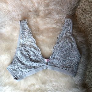 Grey lace bralette